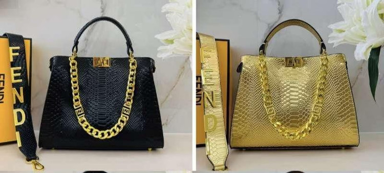 کیف فندی Fendi طرح پوست ماری | سایز ۲۲×۲۹