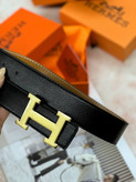 کمربند هرمس Hermès مستر فول پک | عرض ۳ سانتیمتر با سگک طلایی