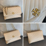 کیف دوشی زنانه Tory Burch طرح دوخت مورب زنجیری